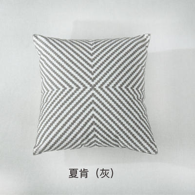 2018新款刺绣抱枕正方形 45x45cm 夏肯（灰）