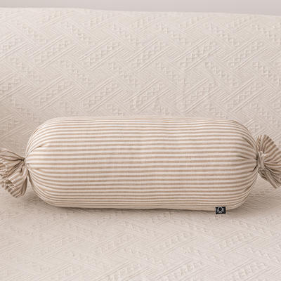 2022新款棉麻条纹系列抱枕 (可拆缷) 条纹糖果 直径约18cm长约60cm