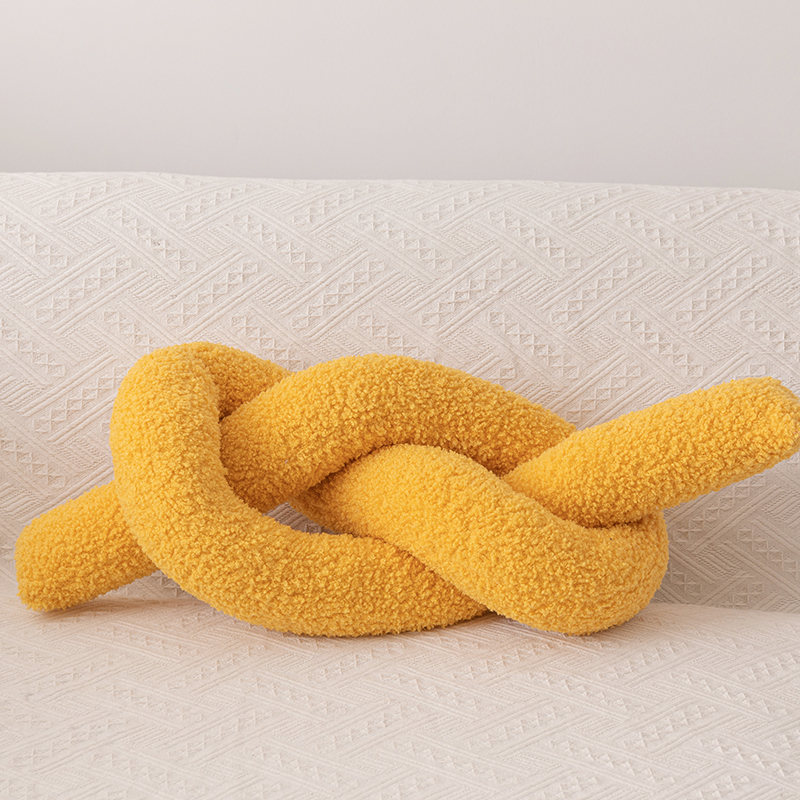 2022新款软棉棉系列抱枕 (含芯不可拆卸) 黄色扭扭  直径约10cm，长180cm