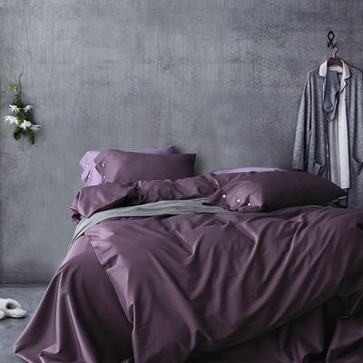 60s贡缎长绒棉纯色四件套 1.2m（4英尺）床 6006冷艳紫