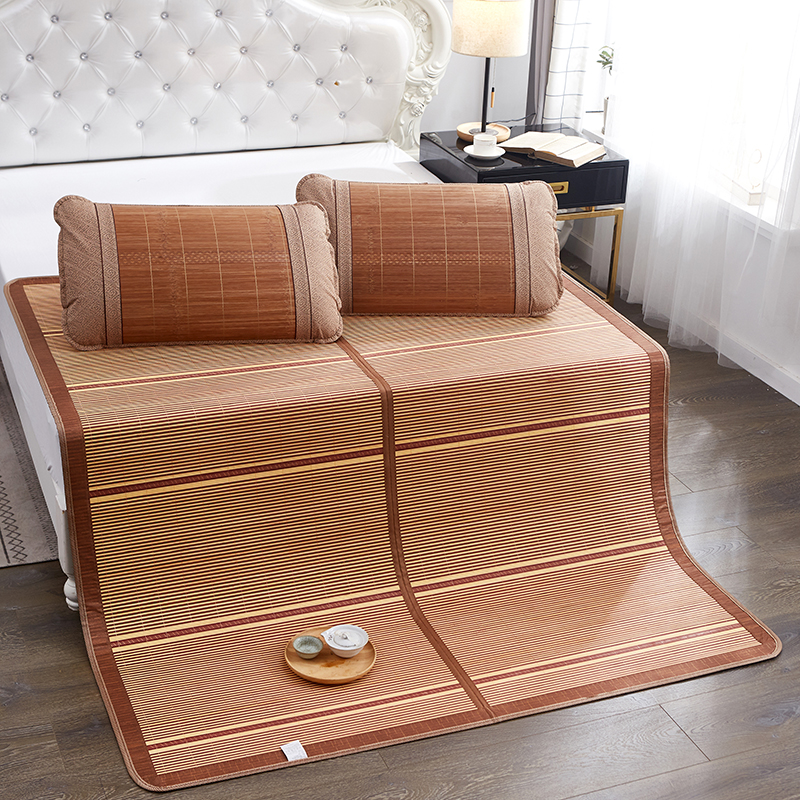 2024羊毛丝木纹竹席凉席 1.2m（4英尺）床 木纹竹席
