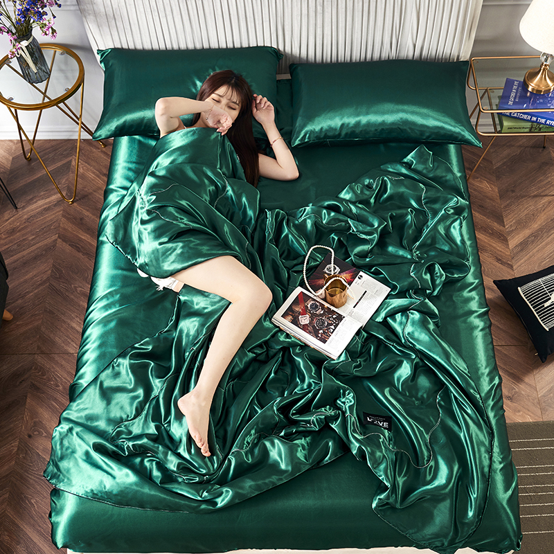 2020新款真丝夏被！可配床单 枕套 单品夏被150x200cm 清新绿