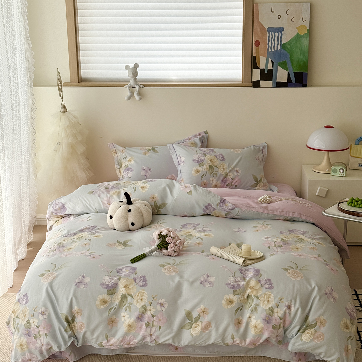 2025新款全棉13070四件套（11） 兰影-蓝