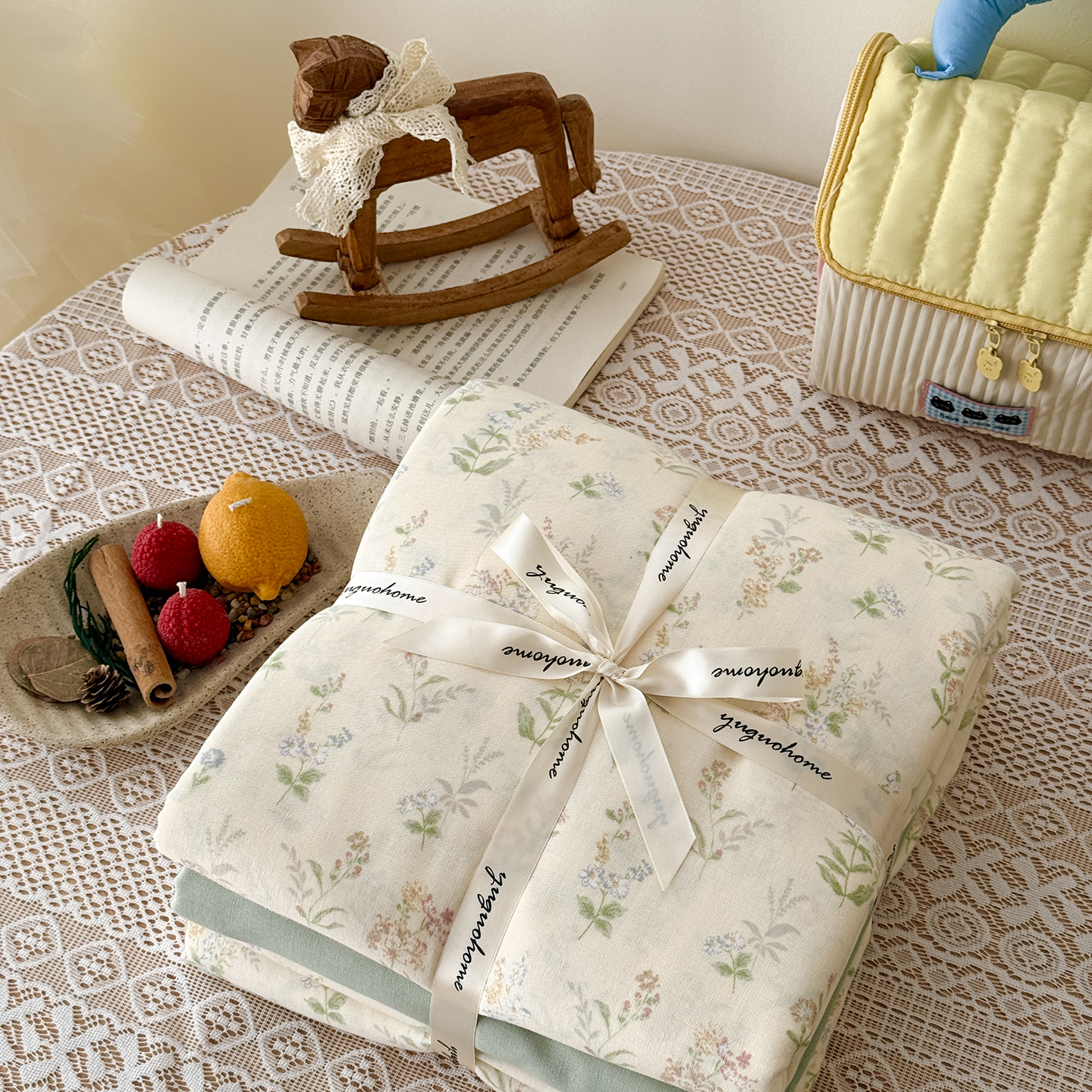 2026新款全棉双层纱四件套 小姿