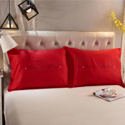 2022新款D19-13372定位花型枕套（靠枕套） 60*80cm/只 日夜思念（红色）