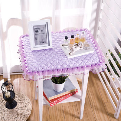床头柜垫-纯色夹棉 55*55cm 如梦紫色