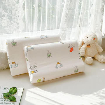 2023新款全棉纱布儿童乳胶枕吸汗枕芯泰国天然乳胶