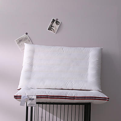 解压护颈枕织带低枕（全棉133*100）枕芯枕头 48*74cm 白色/只