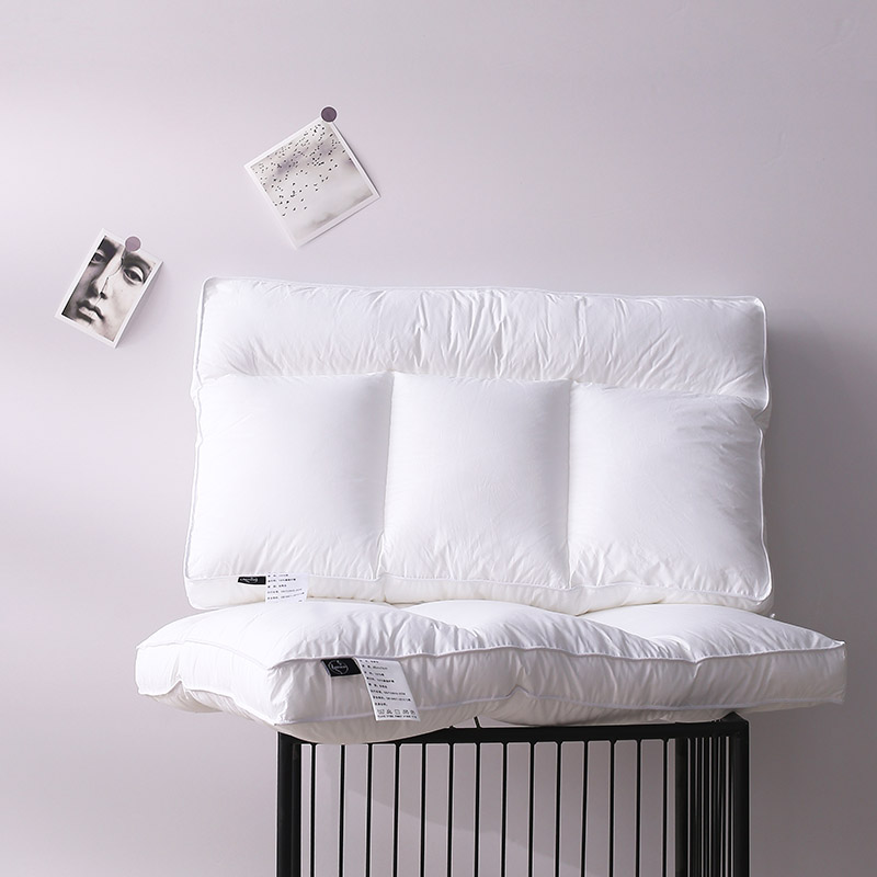 日式全棉分区定位枕 枕芯枕头 人体工程学分区定位怡梦枕 48×74cm 白色/只