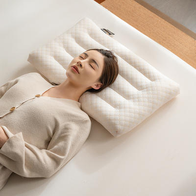 优雅睡眠系列--大豆纤维3D泡泡按摩舒适枕头针织棉枕芯 3D泡泡绒水洗枕 矮枕 3D泡泡绒亲肤水洗枕 48*74cm 一只装