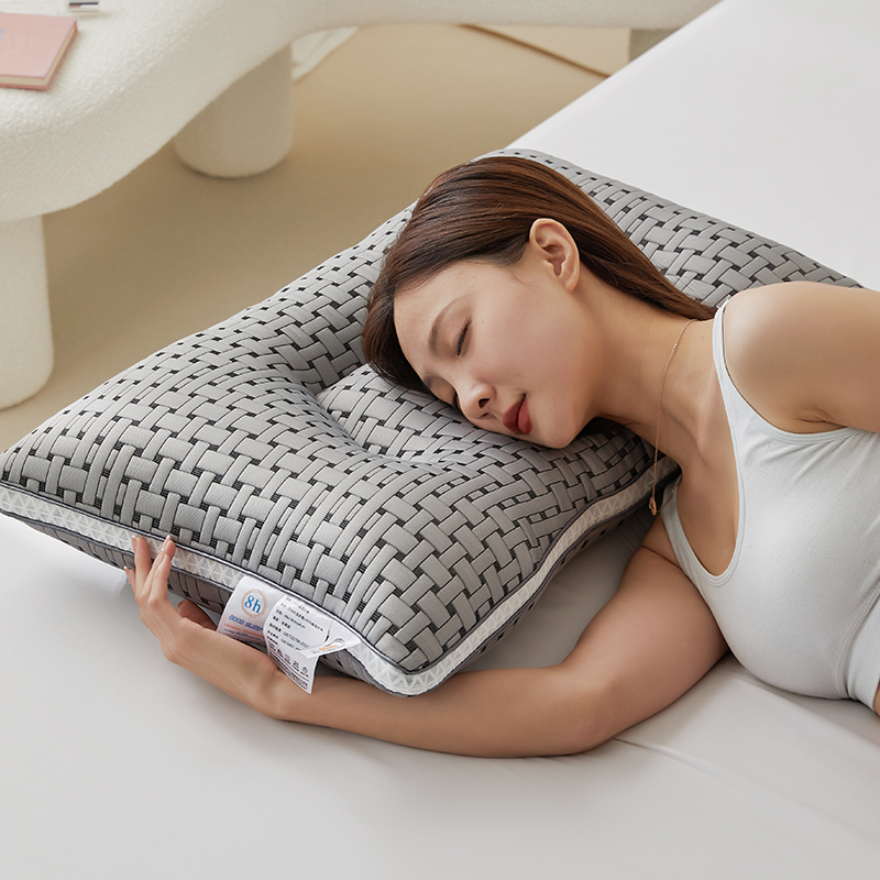2022新款针织灰色T型牵引护颈枕  枕头枕芯 针织灰色T型护颈枕 48*74cm/对