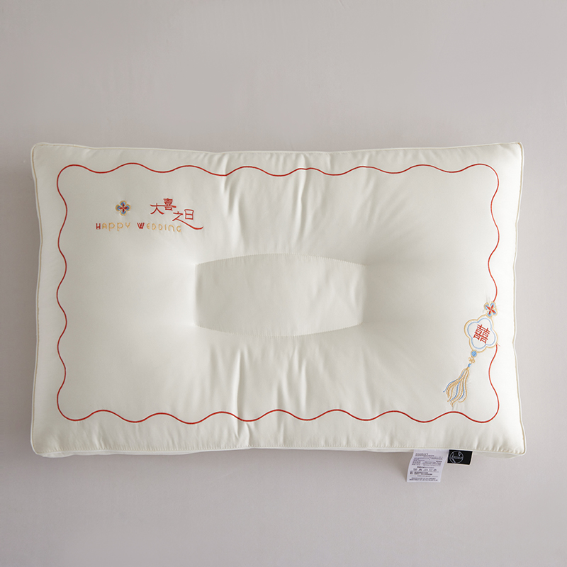 2023新款高端婚庆枕头枕芯 囍相逢婚庆枕【拆开产品，不退不换】 囍相逢婚庆枕 单只