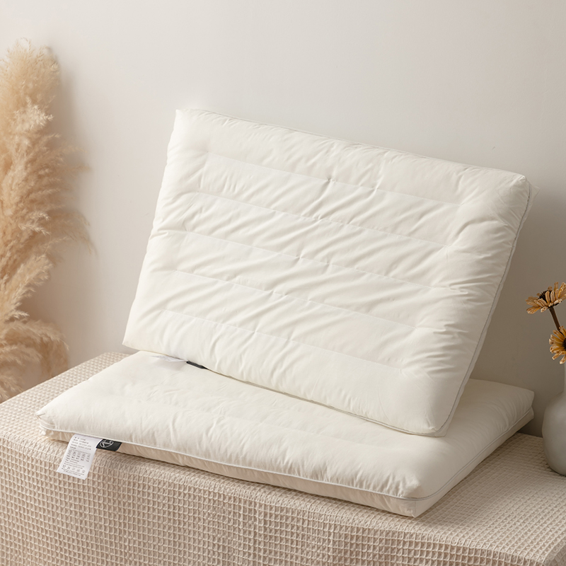 2023新款A类全棉圆角抗菌低枕枕头枕芯 单只装