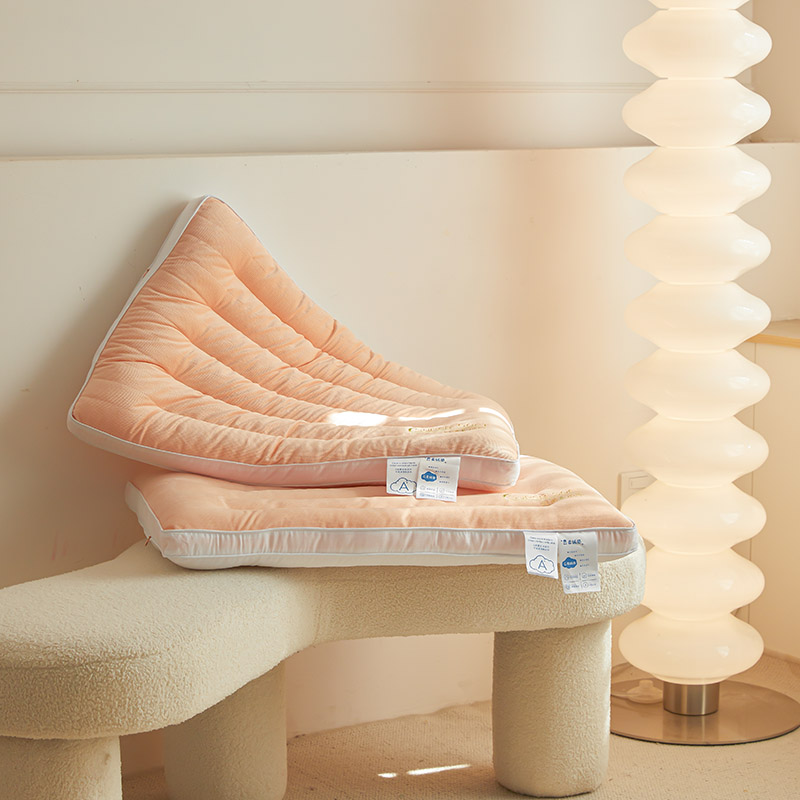 2024新款专为低枕人群设计 A类云柔绒感枕芯 枕头枕芯 48*74cm/只 3D云柔绒感低枕-暖橙色成人