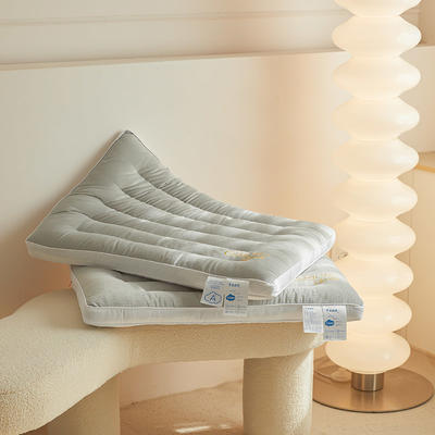 2024新款专为低枕人群设计 A类云柔绒感枕芯 枕头枕芯 48*74cm/只 3D云柔绒感低枕-低调灰成人