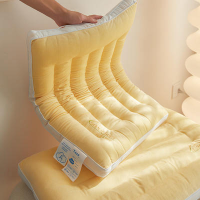 2024新款专为低枕人群设计 A类云柔绒感枕芯 枕头枕芯 40*60cm/只 3D云柔绒感低枕-嫩黄色儿童款