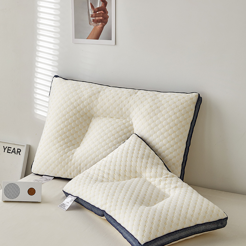 2024新款水立方按摩亲子分区护颈枕 枕头枕芯 成人枕-高枕 48*74cm 一对装