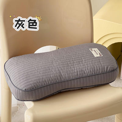 2024新款韩式水洗棉面包全荞麦枕枕头枕芯 25*48cm 灰色【单只装】