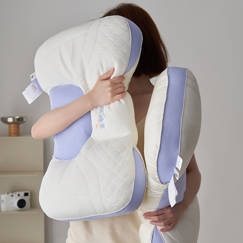 2024新款睡眠糖果乳胶护颈枕 枕头枕芯 48*74cm 睡眠糖果乳胶护颈枕【一对】