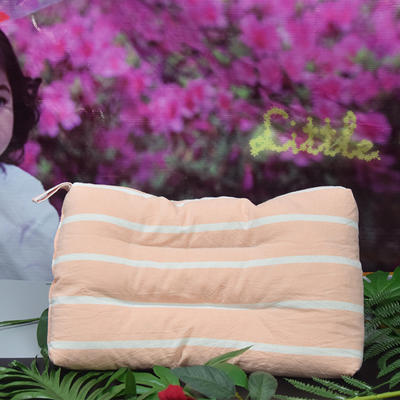2018新款儿童碎乳胶枕(24*44cm) RST020橙色大条纹/一只