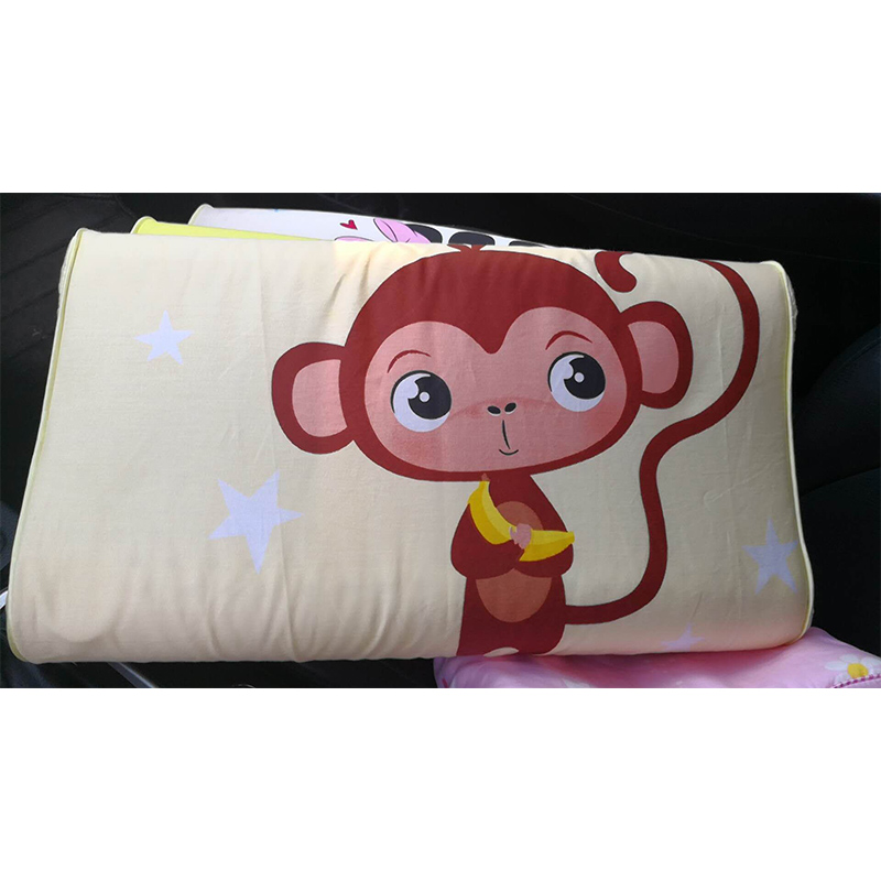 2018新款全棉针织儿童乳胶枕（46*24*6） 波斯猴