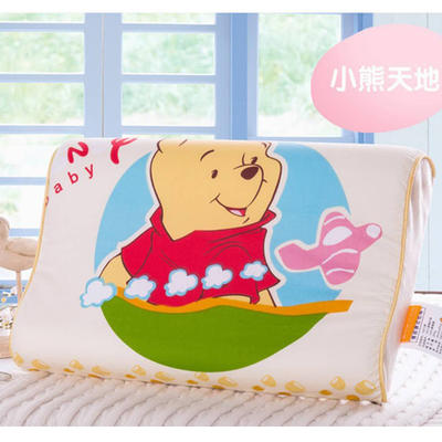 2018新款全棉针织儿童乳胶枕（46*24*6） 小熊维尼
