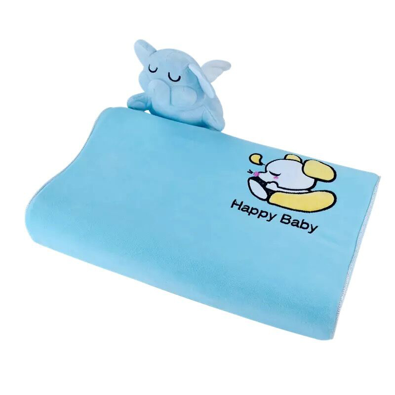2019新款儿童玩具乳胶枕头（27*44cm） 小狗-藍