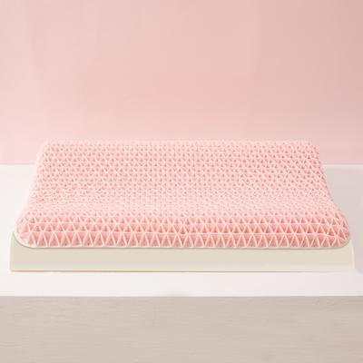 2021新款枕头枕芯TPE果胶乳胶复合凉感动态无压枕40x60cm 粉色