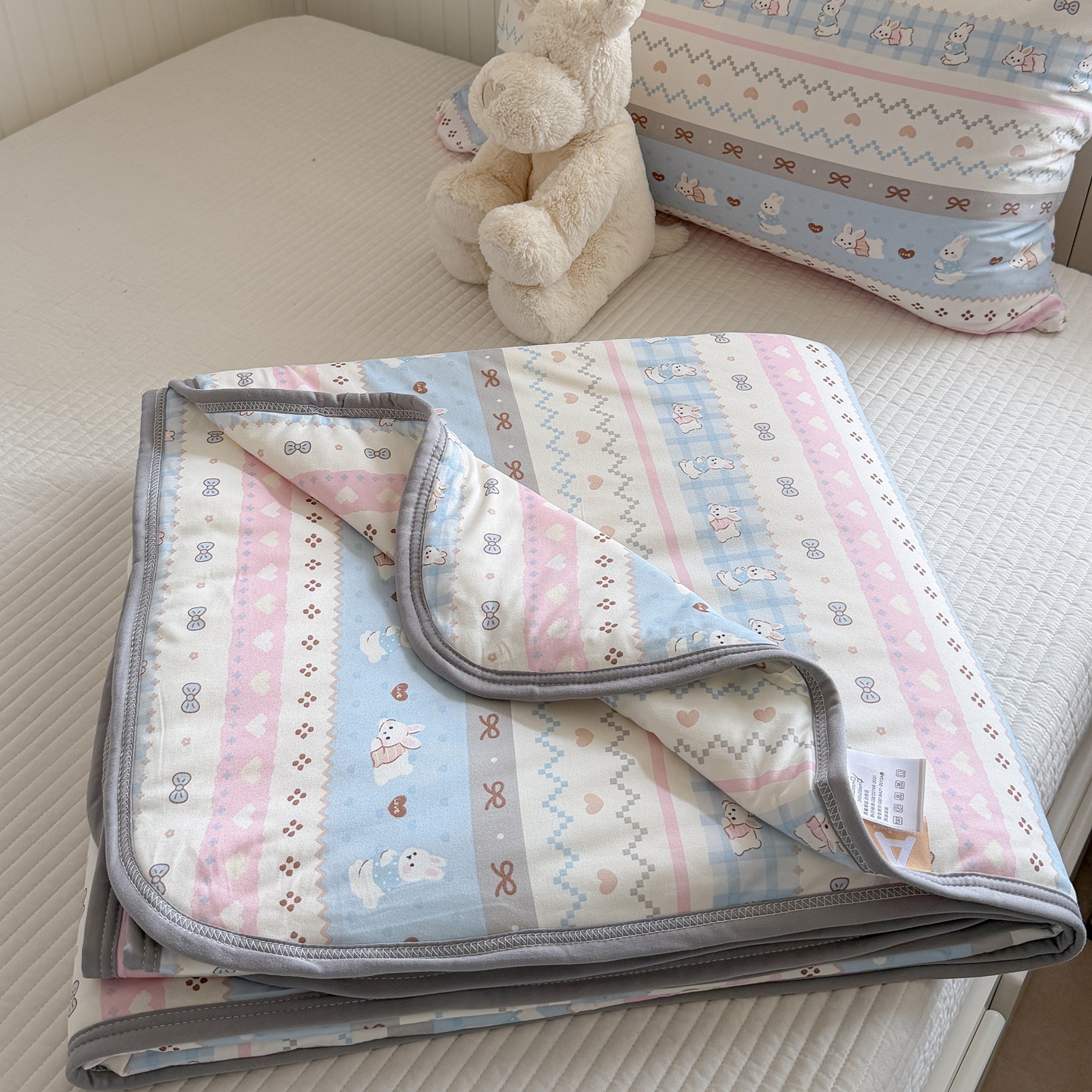 2026新款针织云柔大豆夏被夏凉被空调被 奶糖兔