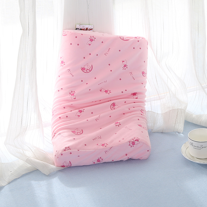 2018新款宝宝绒儿童乳胶枕 44*27cm 粉色/只