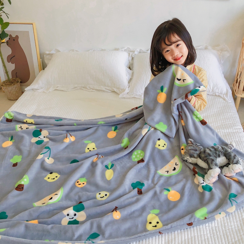 2020新款双层宝宝绒盖毯被-模特图 150x200cm 水果派