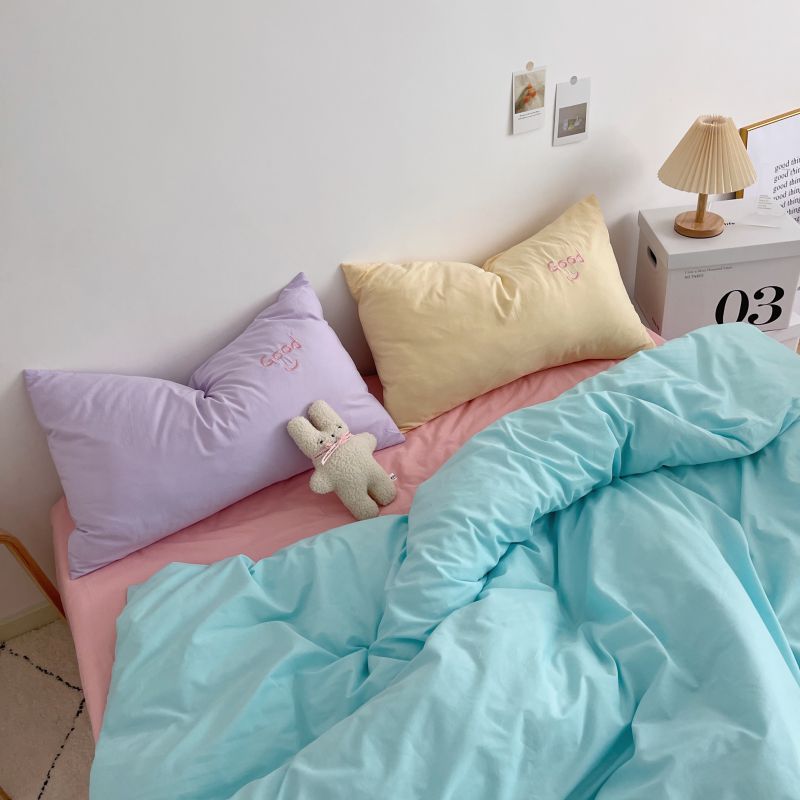 马卡龙趣味·水洗棉套件系列 1.8m（6英尺）床 Good！