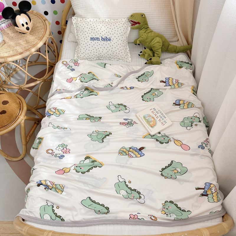 2023年新款婴儿裸睡级凉感毯 120*150cm 小恐龙