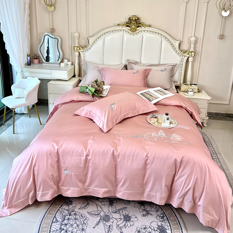 2024新款全棉刺绣床盖四件套-梦境 梦境-豆沙