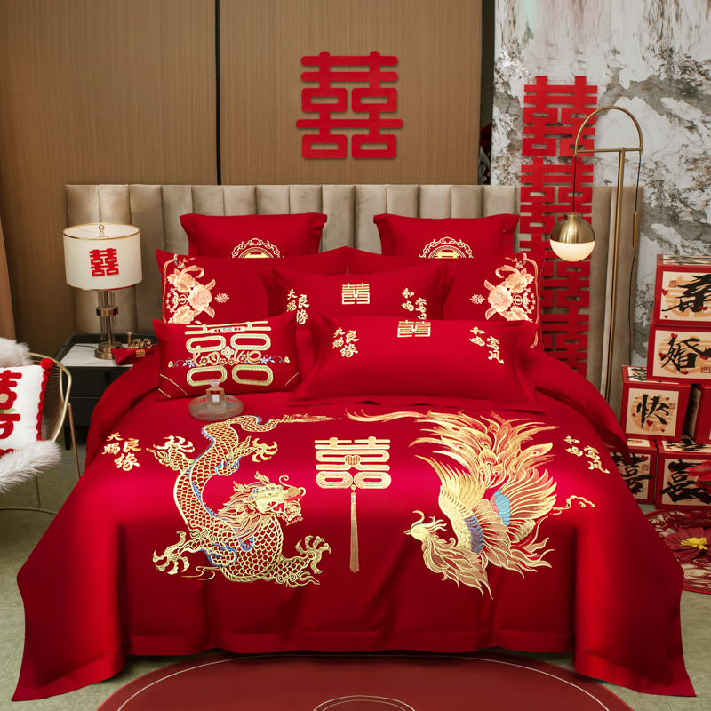 2025新款全棉13372婚庆绣花多件套系列