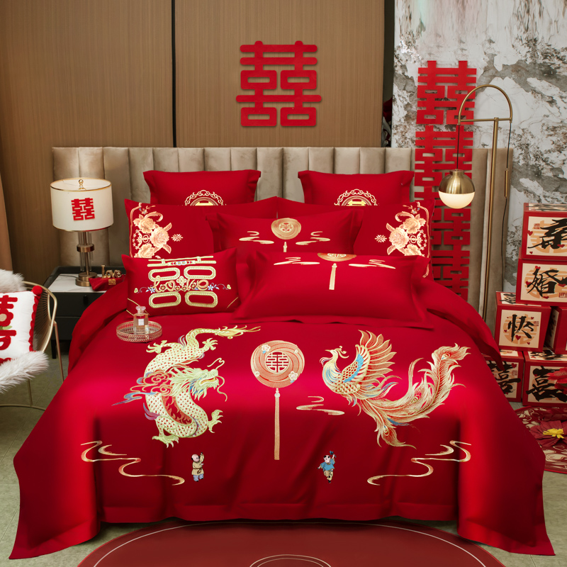 2025新款全棉13372婚庆绣花多件套系列