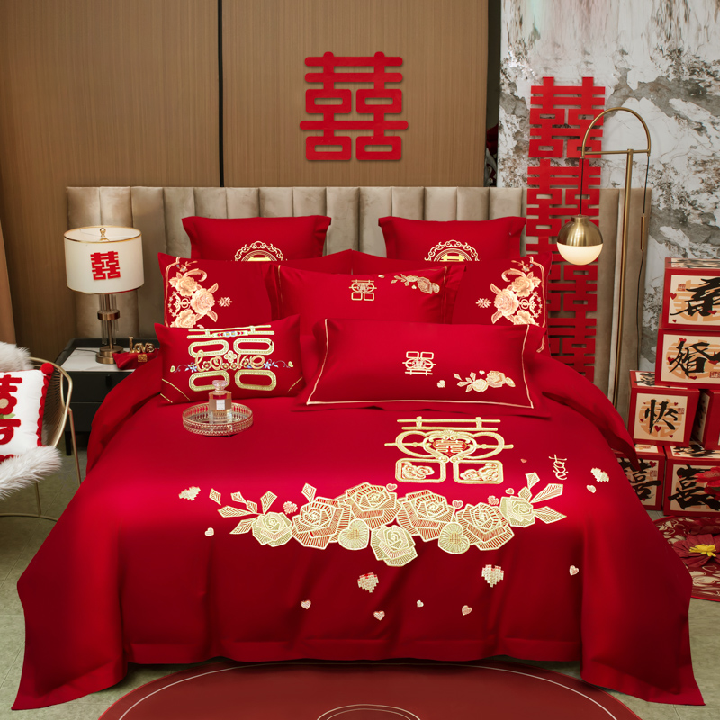 2025新款全棉13372婚庆绣花多件套系列