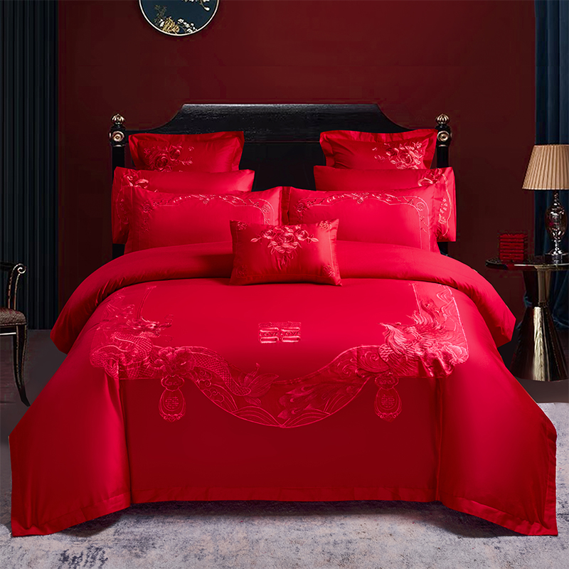 2025新款全棉13372婚庆绣花多件套系列