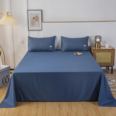 2021新款纯色单品系列—单床单 150*230cm 蓝色