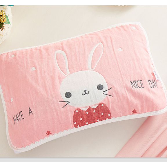 2024独版儿童枕巾 35*55cm/对 兔啦啦 粉