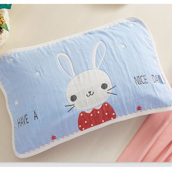 2024独版儿童枕巾 35*55cm/对 兔啦啦 蓝