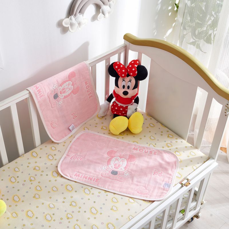 2024新款迪士尼婴童枕巾35x55cm 35*55cm/对 单只装米妮宝贝-浅粉