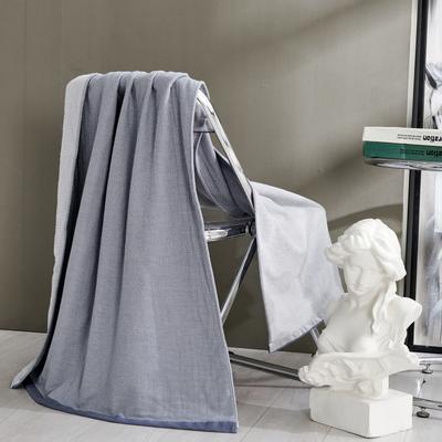 2024新款全棉经典纱布毛圈系列浴巾（80*150cm/条） 经典气质灰