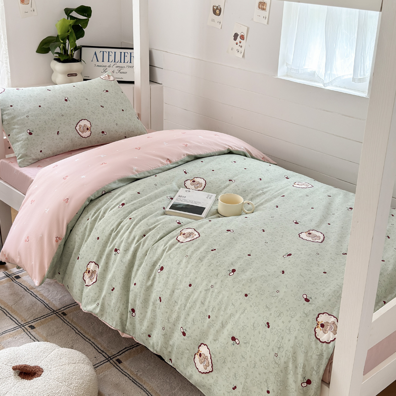 2025新款小清新全棉学生宿舍三件套（提供买家秀）