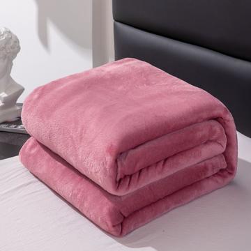 2023新款220克素色法莱绒毛毯盖毯子休闲毯