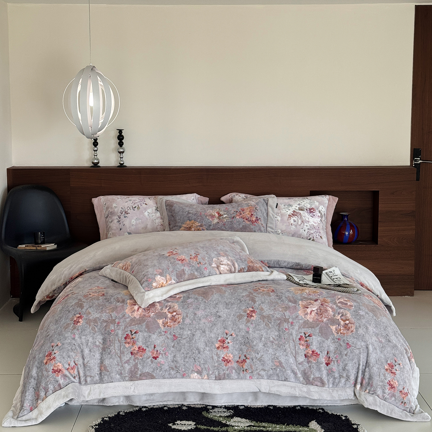 2025新款230g全消光数码印花拼角工艺款四件套 朱丽叶