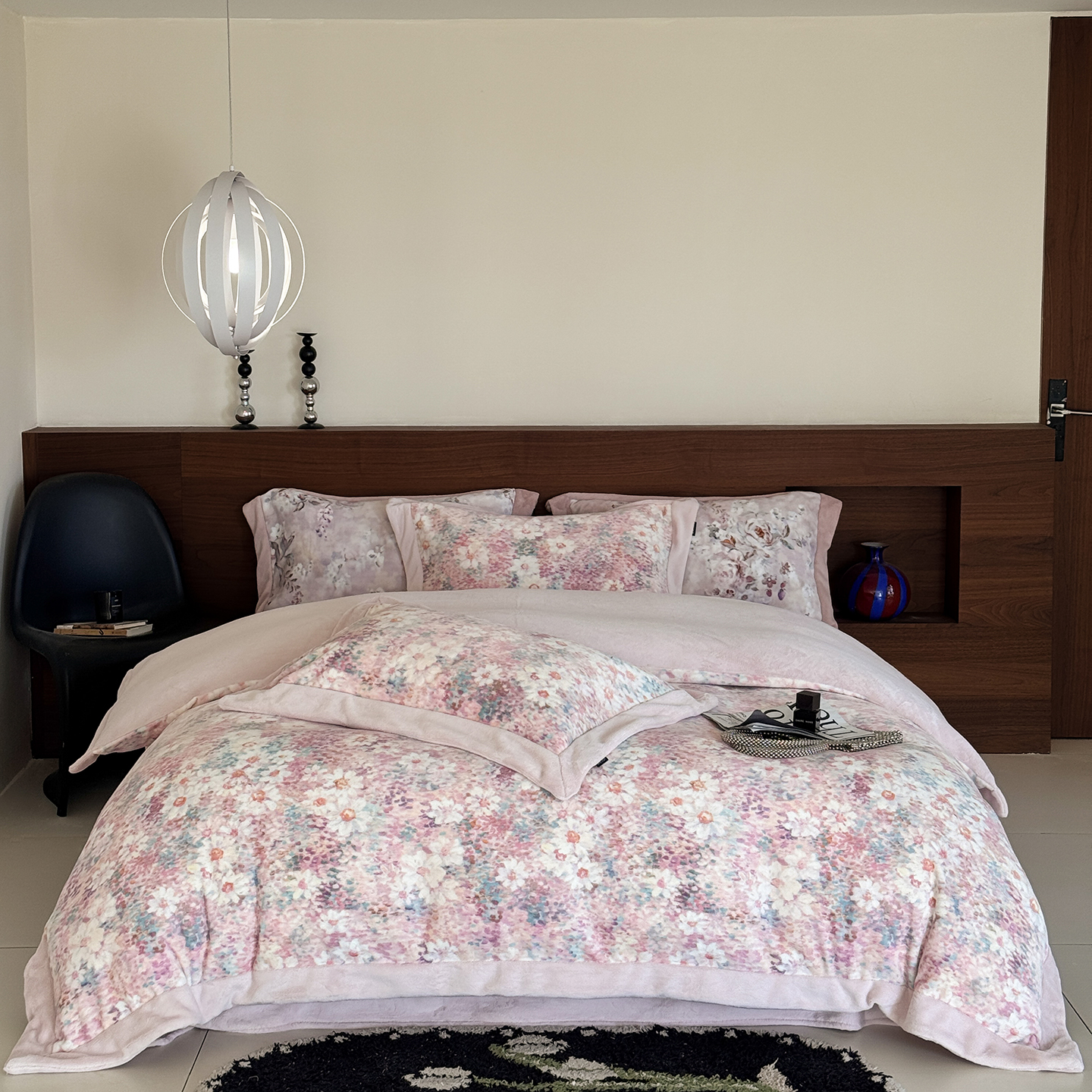 2025新款230g全消光数码印花拼角工艺款四件套 瑞贝卡