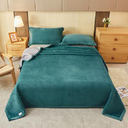 新款高密度牛奶绒多功能床盖 盖毯 90*200cm单床盖 孔雀绿