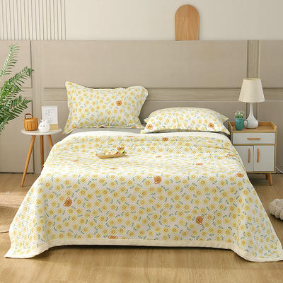 新款高密度牛奶绒多功能床盖 盖毯 200*230cm单床盖 太阳花