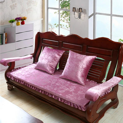 2022新款布艺沙发垫（长条款） 双人52x108厘米 金丝绒紫色